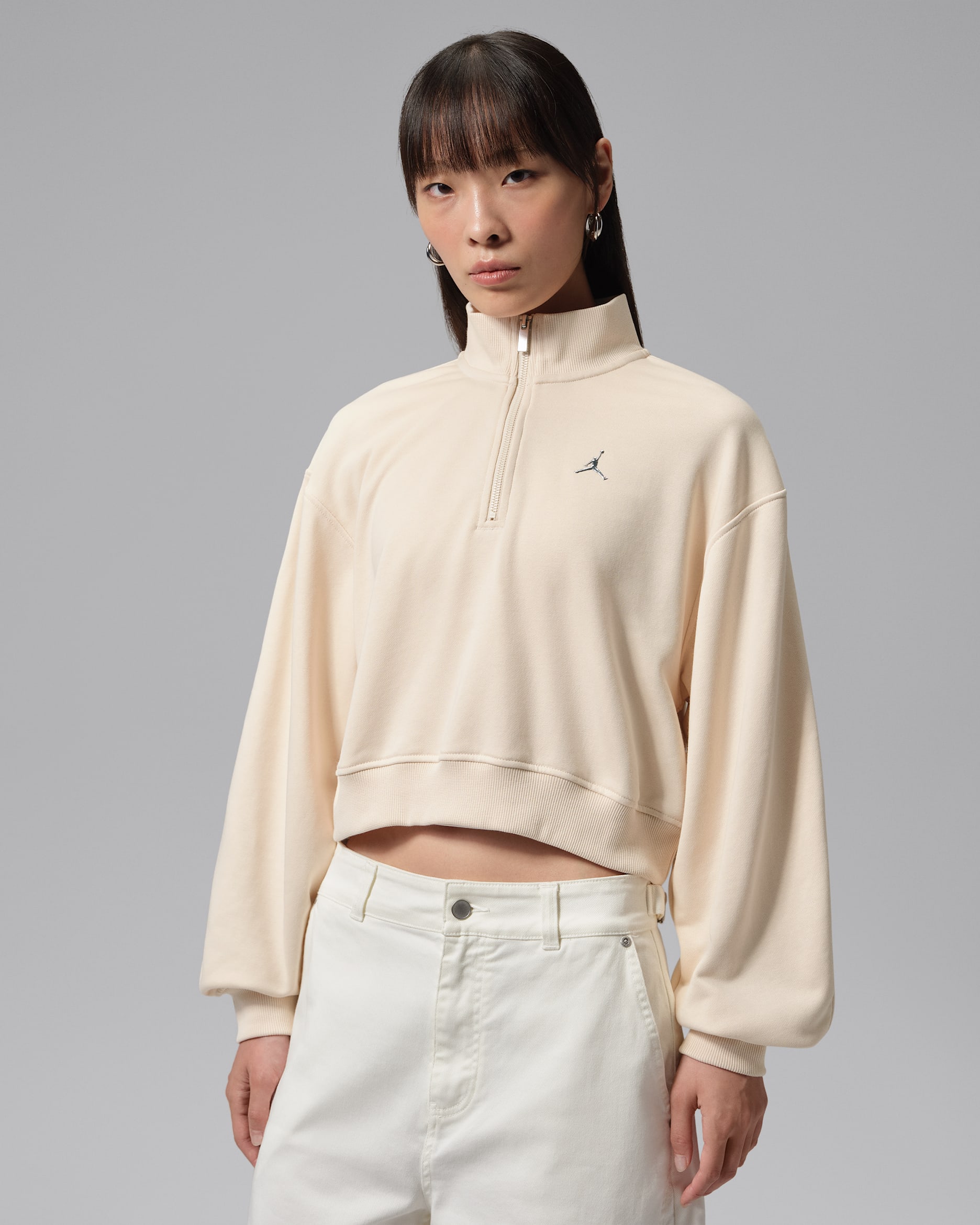 オーラリー　ショートニット Jordan Brooklyn Fleece Women's Cropped 1/2-Zip Pullover. Nike JP